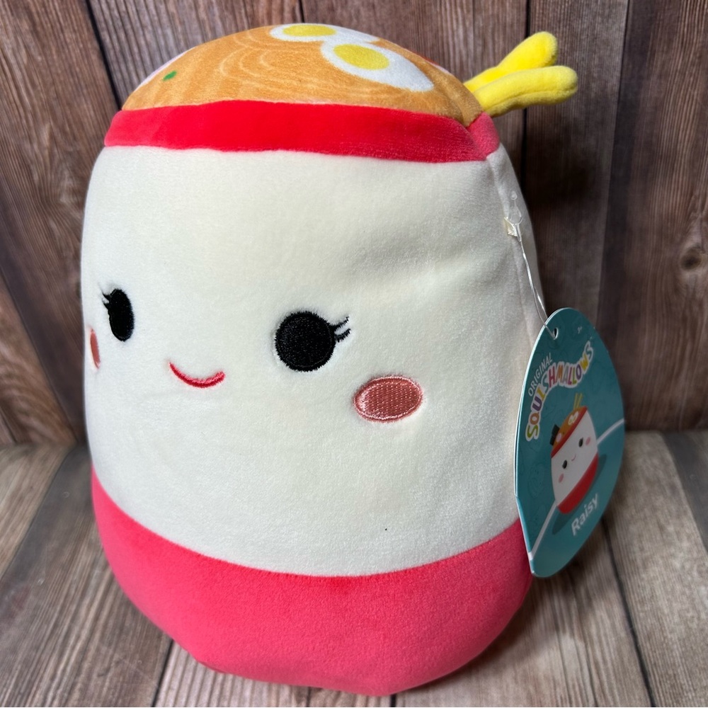 Squishmallow Official Kellytoy Soft Plush 8” Snack Raisy the Ramen Bowl NWT